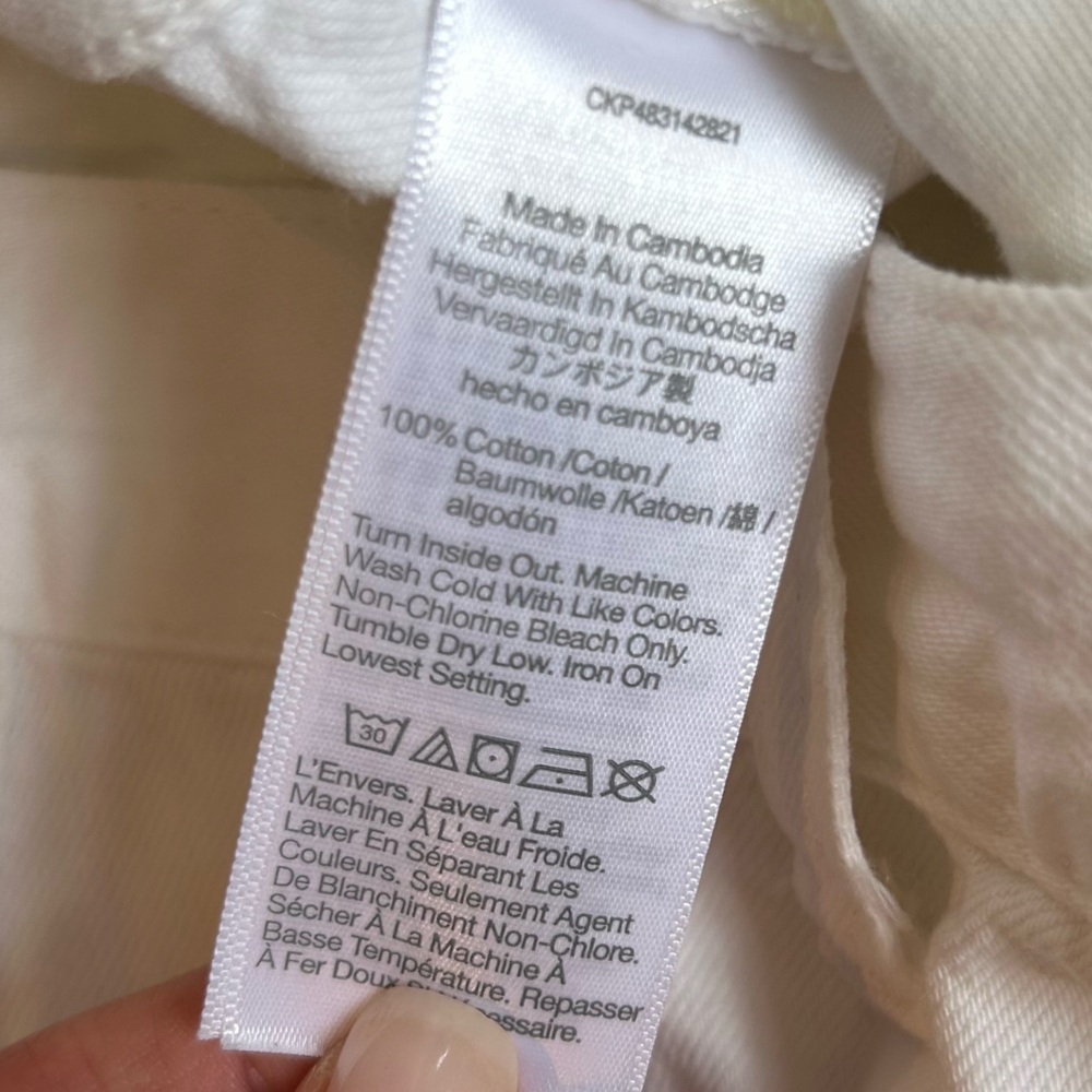 Madewell High Waist White Wide Leg Crop Jeans Size 27T - Picture 4 of 9